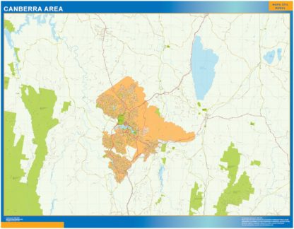 mapa Canberra Area