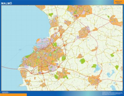 mapa Malmo