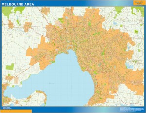 mapa Melbourne Area