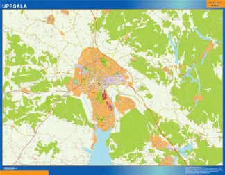 mapa Uppsala