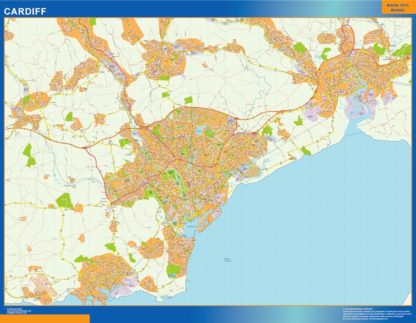 mapa cardiff