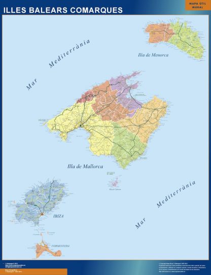 mapa imanes Islas baleares comarcal