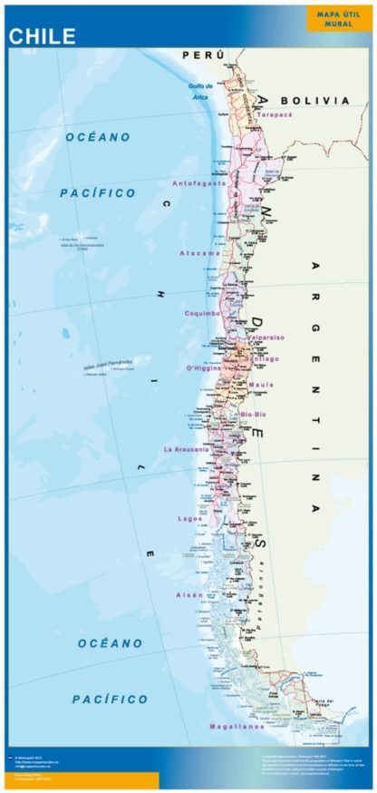 mapa imanes chile