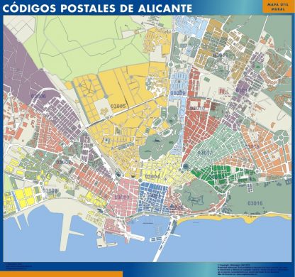 mapa imanes codigos postales alicante