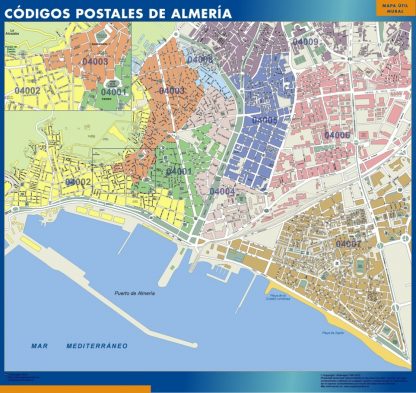 mapa imanes codigos postales almeria