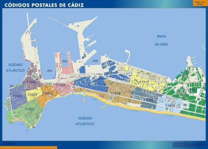 mapa imanes codigos postales cadiz