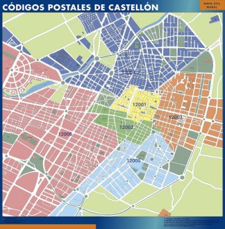 mapa imanes codigos postales castellon