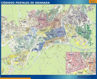 mapa imanes codigos postales granada