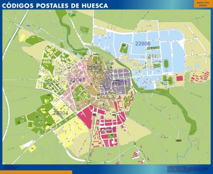 mapa imanes codigos postales huesca