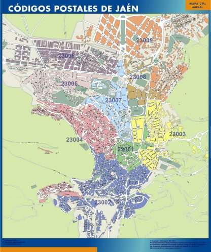 mapa imanes codigos postales jaen