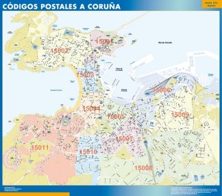 mapa imanes codigos postales la coruna