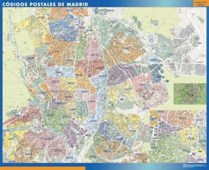 mapa imanes codigos postales madrid