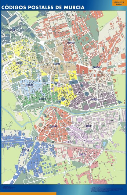 mapa imanes codigos postales murcia