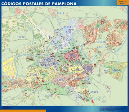 mapa imanes codigos postales pamplona