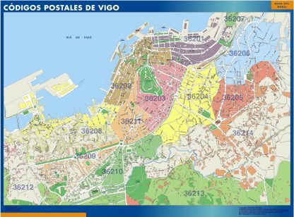 mapa imanes codigos postales vigo