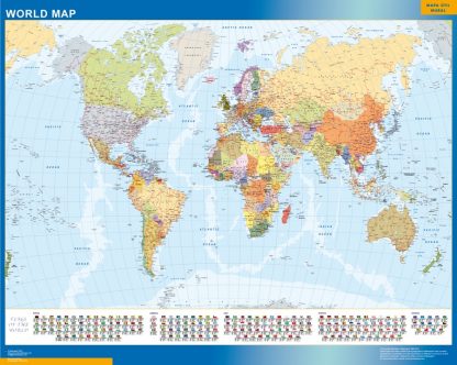 mapa imantado mundo banderas