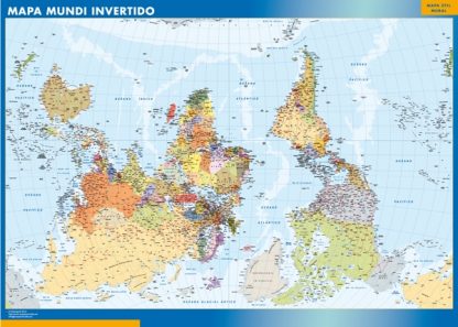 mapa imantado mundo invertido