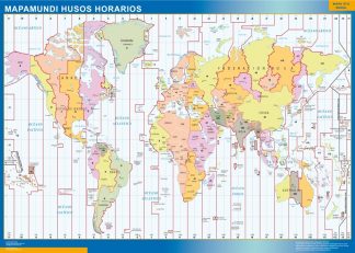 mapa imantado mundo usos horarios