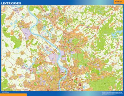 mapa leverkusen