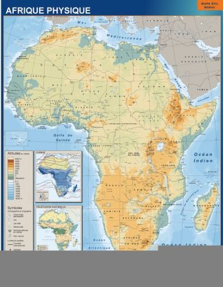 mapa pizarra africa fisico