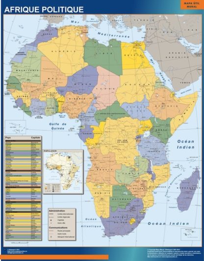 mapa pizarra africa politico