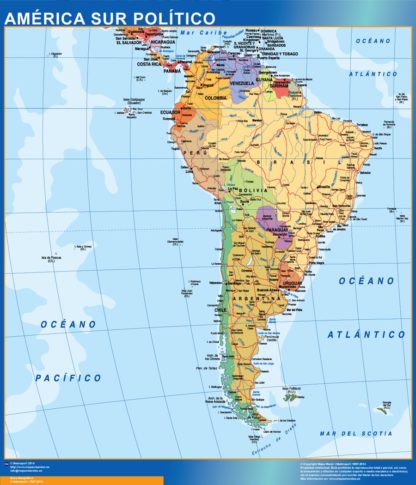 mapa pizarra america sur