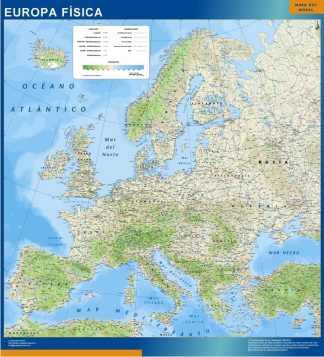 mapa pizarra europa fisico