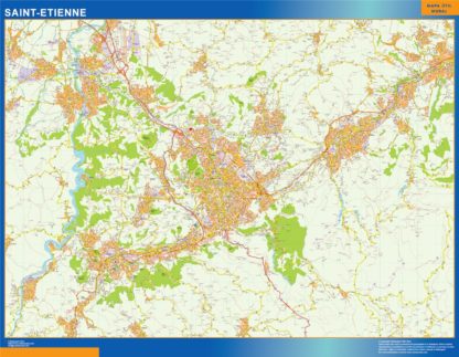 mapa saint etienne