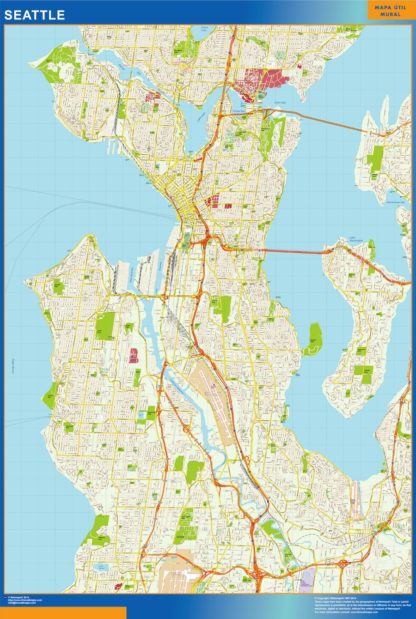 seattle mapa para imanes