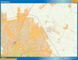 Apodaca Mapa Imantado Enmarcado