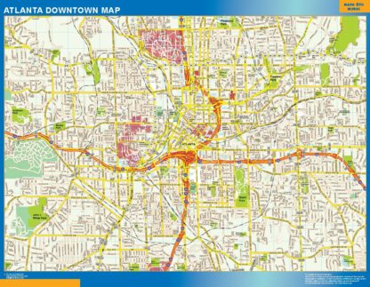 Atlanta Mapa Imantado Magnetico