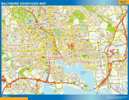 Baltimore Mapa Imantado Magnetico