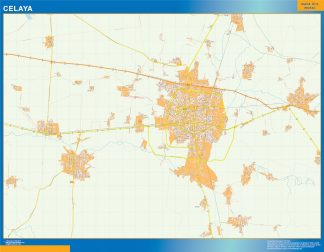 Celaya Mapa Imantado Enmarcado