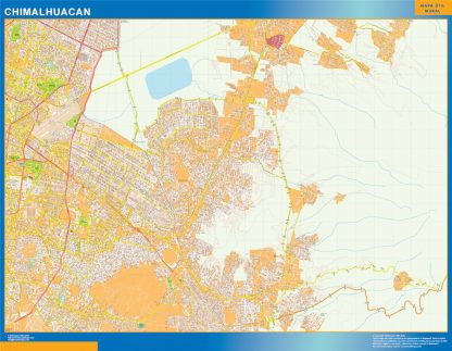 Chimalhuacan Mapa Imantado Enmarcado