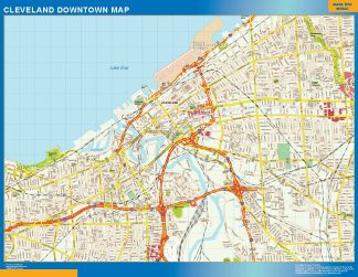 Cleveland Mapa Imantado Magnetico