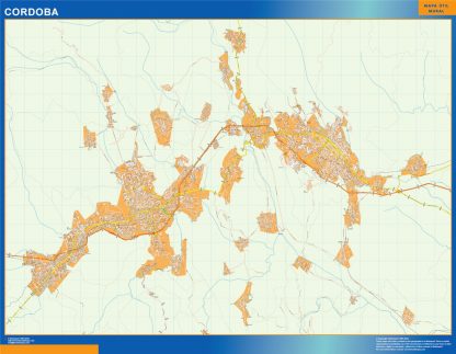 Cordoba Mapa Imantado Enmarcado