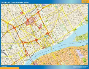 Detroit Mapa Imantado Magnetico