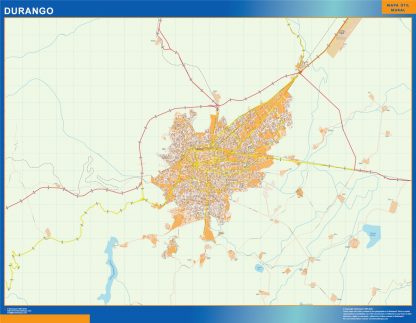 Durango Mapa Imantado Enmarcado