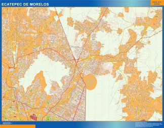 Ecatepec De Morelos Mapa Imantado Enmarcado