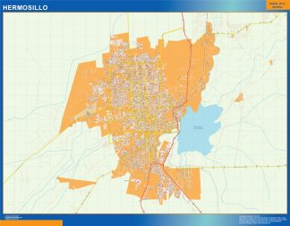 Hermosillo Mapa Imantado Enmarcado