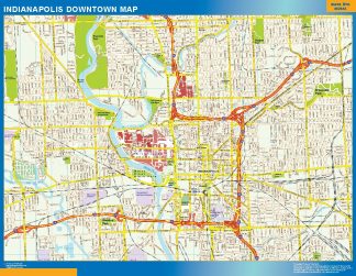 Indianapolis Mapa Imantado Magnetico