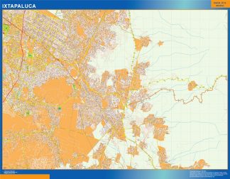 Ixtapaluca Mapa Imantado Enmarcado