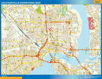 Jacksonville Mapa Imantado Magnetico