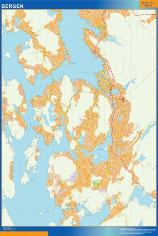 Mapa Bergen