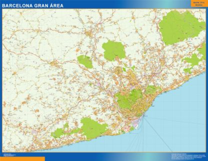 Mapa Imantado Barcelona Gran Area