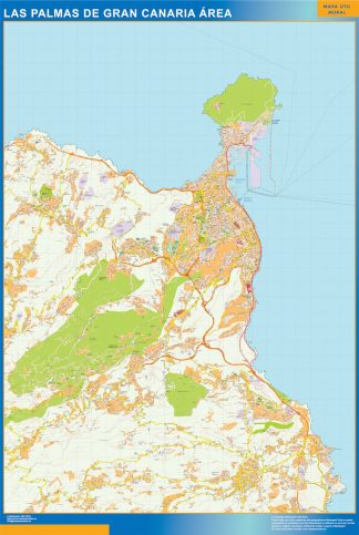 Mapa Imantado Las Palmas Gran Canaria Area