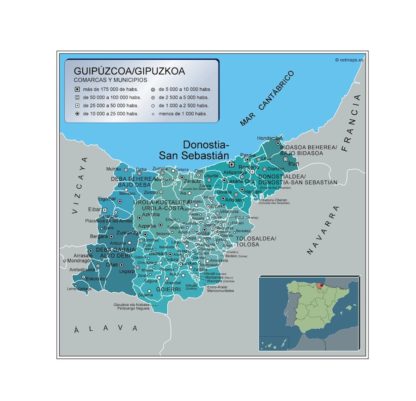 Mapa Imantado Municipios Guipuzcoa