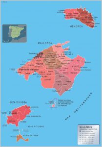Mapa Imantado Municipios Illes Balears