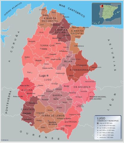 Mapa Imantado Municipios Lugo