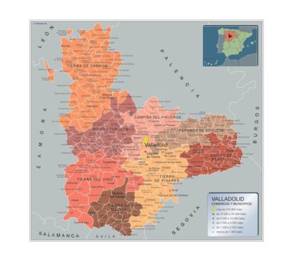 Mapa Imantado Municipios Valladolid